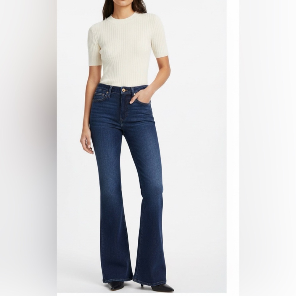 Madewell NWT Dark Blue 11" High‑Rise Flare Jeans | Size 27 / Inseam 32